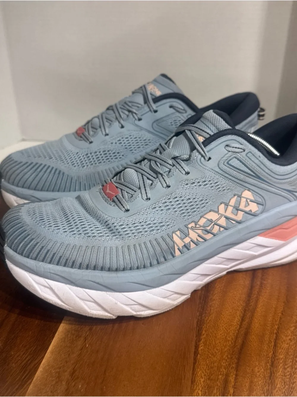 HOKA ONE ONE Bondi 7 'Blue Fog Blue Glass' Running Shoes Women’s Size 10 - Picture 4 of 10